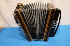 Instrumenty 6a harmonia dwurzędowa 12 basów (półtonówka) (Organmistrz W. Kluziński Radom ciemna 056)