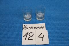 Kuchenne 124a kieliszki szklane PRL malowane