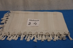 Nakrycie 24a na łóżko białe lniane