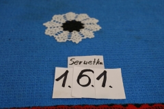 Serwetka 161 biało-czarna robiona na szydełku