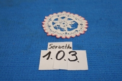 Serwetka 103a biała robiona na szydełku