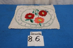 Serwetka 86a biała wyszywana