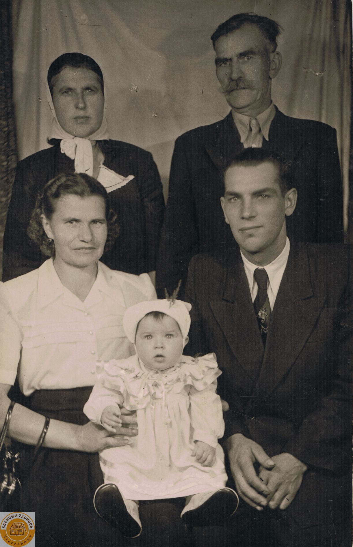 1960r Ossowice - Marianna Chromińska, Jan Kosiacki - chrzciny