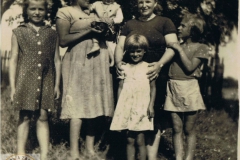 1959r. Marysia, Jadwiga i Zbigniew Dziki; Bronisława, Małgorzata i Helena Lewandowska